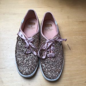 Kate Spade X Keds Rose Gold Glitter